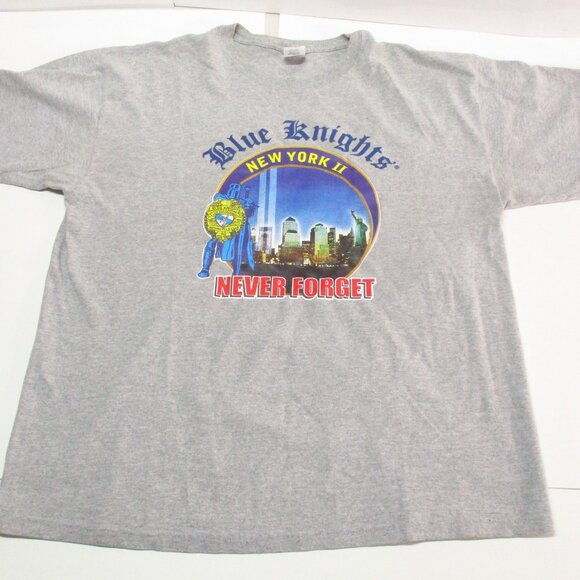 2 BLUE KNIGHTS New York Suicide Run Never Forget Law Enforcement M/C T-Shirts XL - Picture 7 of 11